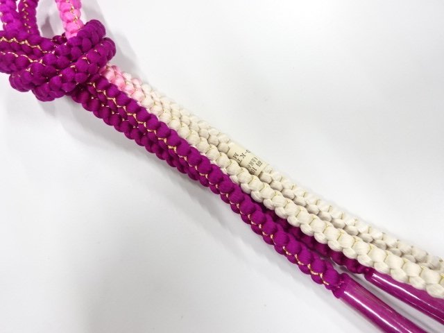 未使用品　正絹　手組帯締め